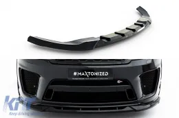 image-51-Spoiler Maxton Design adatto per paraurti anteriore SVR su Land Rover Range Rover Mk2 Facelift 2018-2022, verniciato di nero