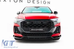 Spoiler Maxton Design adatto per paraurti anteriore di Audi RSQ8 dopo il 2023, laccato nero-image-6235863