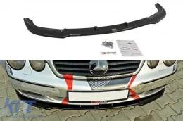 image-42-Spoiler Maxton Design adatto per paraurti anteriore standard della Mercedes CL C215 1999-2006, verniciato di nero