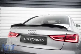Spoiler Maxton Design adecuado para Audi A3 8V sedán 2013-2016, lacado en negro-image-6140123