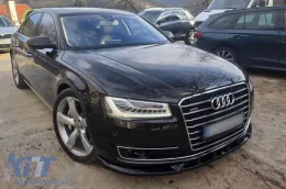 Spoiler Maxton Design adecuado para el parachoques delantero del Audi A8 D4 2013-2017, lacado en negro-image-6140232