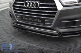 Spoiler Maxton Design adecuado para el parachoques delantero del Audi Q7 2015-2019, lacado en negro-image-6140277