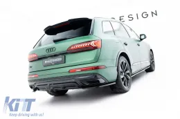 Spoiler Maxton Design adecuado para el parachoques trasero S-Line en Audi Q7 2019-2023, lacado en negro-image-6140283