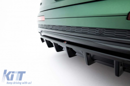 Spoiler Maxton Design adecuado para el parachoques trasero S-Line en Audi Q7 2019-2023, lacado en negro-image-6140284