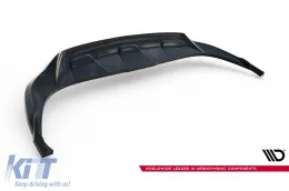Spoiler Maxton Design adecuado para el parachoques trasero del Audi Q8 2018-2023, lacado en negro-image-6140335