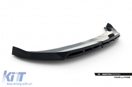 Spoiler Maxton Design adecuado para el parachoques delantero del BMW X3 G45 con paquete M después de 2024, lacado en negro-image-6144099