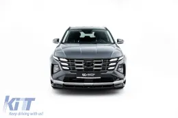 Spoiler Maxton Design adecuado para el parachoques delantero del Hyundai Tucson MK4 Facelift después de 2024, lacado en negro-image-6147835