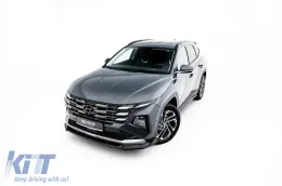 Spoiler Maxton Design adecuado para el parachoques delantero del Hyundai Tucson MK4 Facelift después de 2024, lacado en negro-image-6147836