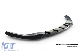 Spoiler Maxton Design adecuado para el parachoques delantero SVR en Land Rover Range Rover Mk2 Facelift 2018-2022, lacado en negro-image-6153186