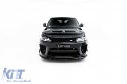Spoiler Maxton Design adecuado para el parachoques delantero SVR en Land Rover Range Rover Mk2 Facelift 2018-2022, lacado en negro-image-6153189