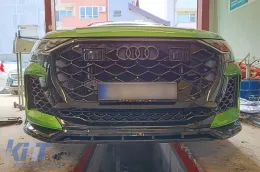 Spoiler Maxton Design adecuado para el parachoques delantero del Audi RSQ8 después de 2023, lacado en negro-image-6235869