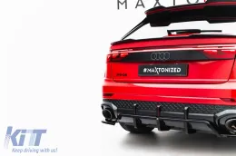 Spoiler Maxton Design adecuado para el parachoques trasero de Audi RSQ8 después de 2023, lacado en negro-image-6235877