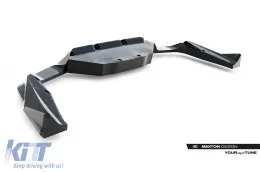 Spoiler Maxton Design adecuado para el parachoques trasero del BMW X2 M package U10 después de 2023, lacado en negro-image-6236279