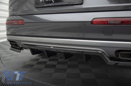 Spoiler Maxton Design adecuado para parachoques trasero de Audi Q7 2015-2019, lacado en negro-image-6140290