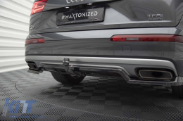 Spoiler Maxton Design adecuado para parachoques trasero de Audi Q7 2015-2019, lacado en negro-image-6140292