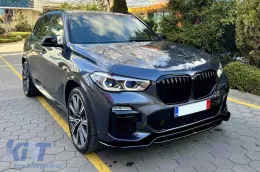 Spoiler Maxton Design adecuado para parachoques delantero M Technik para BMW X5 G05 después de 2018, lacado en negro-image-6144178