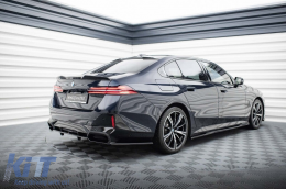 Spoiler Maxton Design version 1 adapté au pare-chocs arrière M sur BMW Série 5 G60 après 2023, laqué noir-image-6143846