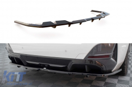 image-19-Spoiler Maxton Design version 1 adapté au pare-chocs arrière de la BMW i4 G26 avec le pack M après 2021, laqué noir