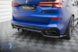 Spoiler Maxton Design version 1 adapté au pare-chocs arrière M de la BMW X5 Facelift avec pack M après 2023, laqué noir-image-6144169