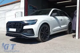 Spoiler Maxton Design versión 1 adecuado para el parachoques S-Line delantero del Audi Q8, SQ8 después de 2018, lacado en negro-image-6140399