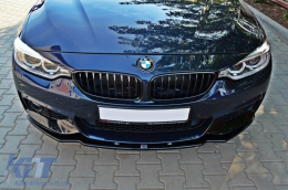 image-54-Spoiler Maxton Design versión 1 adecuado para el parachoques delantero M Technik en BMW Serie 4 F32 después de 2013, lacado en negro