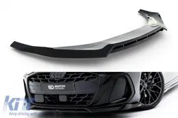 image-10-Spoiler Maxton Design versión 1 adecuado para el parachoques delantero S-line del Audi A6 S-line C9 Avant después de 2025, lacado en negro
