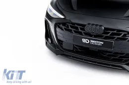 Spoiler Maxton Design versión 1 adecuado para el parachoques delantero S-line del Audi A6 S-line C9 Avant después de 2025, lacado en negro-image-6235601