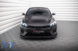Spoiler Maxton Design versión 1 adecuado para parachoques GT delantero en Kia Proceed, Ceed después de 2022, lacado en negro-image-6151519