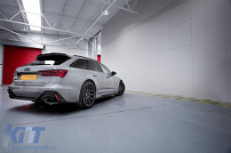 Spoiler Maxton Design version 1 type RS6 adapté pour Audi RS6 C8 coffre après 2019, laqué noir-image-6235786
