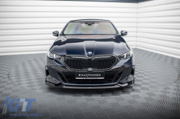 Spoiler Maxton Design version 2 adapté au pare-chocs avant M de la BMW Série 5 G60 après 2023, laqué noir-image-6143840