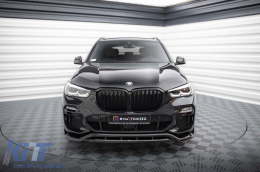 Spoiler Maxton Design version 2 adapté au pare-chocs avant du BMW X5 G05 avec pack M 2018-2023, laqué noir-image-6144185