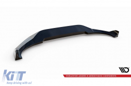Spoiler Maxton Design version 2 adapté au pare-chocs M avant de la BMW X6 G06 après 2023, laqué noir-image-6144249