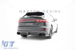Spoiler Maxton Design versión 2 adecuado para el parachoques trasero del Audi SQ8, Q8 S-Line después de 2023, lacado en negro-image-6140328