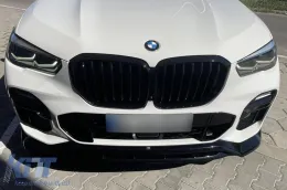 Spoiler Maxton Design versión 2 adecuado para el parachoques delantero del BMW X5 G05 con paquete M 2018-2023, lacado en negro-image-6144187