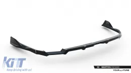Spoiler Maxton Design versión 2 adecuado para el parachoques delantero S-line de Audi A6 S-Line C9 Avant después de 2025, lacado en negro-image-6235613