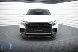 Spoiler Maxton Design versión 2 adecuado para parachoques delantero de Audi SQ8, Q8 S-Line 2018-2023, lacado en negro-image-6140632