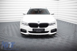 Spoiler Maxton Design versión 4 adecuado para el parachoques M delantero del BMW Serie 5 G30 sedán, G31 touring 2017-2020, lacado en negro-image-6143813