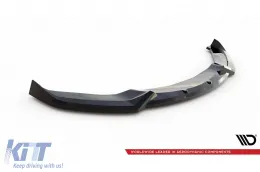 Spoiler Maxton Design versione 1 adatto per paraurti anteriore della BMW 4 Series Gran Coupe F36 con pacchetto M 2014-2017, verniciato di nero-image-6143470