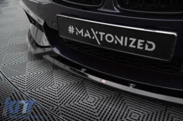 Spoiler Maxton Design versione 1 adatto per paraurti anteriore della BMW 4 Series Gran Coupe F36 con pacchetto M 2014-2017, verniciato di nero-image-6143474