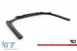Spoiler Maxton Design versione 1 adatto per paraurti M posteriori su BMW Serie 5 G60 dopo il 2023, verniciato di nero-image-6143845