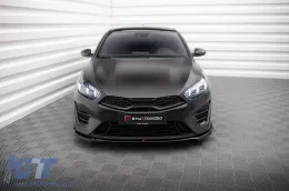 Spoiler Maxton Design versione 1 adatto per paraurti GT anteriore su Kia Proceed, Ceed dopo il 2022, verniciato nero-image-6151519