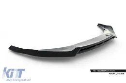 Spoiler Maxton Design versione 1 adatto per paraurti anteriore S-line di Audi A6 S-line C9 Avant dopo il 2025, verniciato di nero-image-6235593