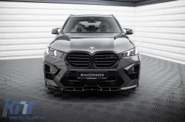 Spoiler Maxton Design versione 1 adatto per paraurti anteriore di BMW X5 M F95 dopo il 2023, laccato nero-image-6236376