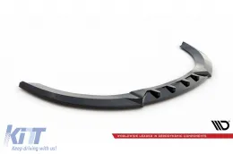 Spoiler Maxton Design versione 2 adatto per paraurti anteriore dell'Audi A7 C7 2010-2014, verniciato di nero-image-6140185