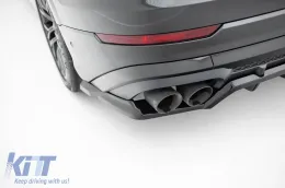 Spoiler Maxton Design versione 2 adatto per paraurti posteriore di Audi SQ8, Q8 S-Line dopo il 2023, verniciato di nero-image-6140329