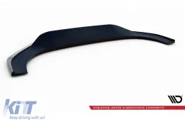 Spoiler Maxton Design versione 2 adatto per paraurti anteriore di Audi SQ7, Q7 S-Line 2016-2019, verniciato nero-image-6140566