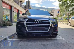 Spoiler Maxton Design versione 2 adatto per paraurti anteriore di Audi SQ7, Q7 S-Line 2016-2019, verniciato nero-image-6140573