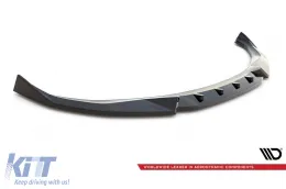 Spoiler Maxton Design versione 2 adatto per paraurti M anteriore su BMW Serie 4 Gran Coupe G26 dopo il 2021, verniciato di nero-image-6143484