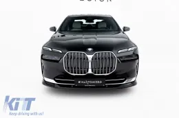 Spoiler Maxton Design versione 2 adatto per paraurti anteriore della BMW Serie 7 G70 dopo il 2022, verniciato di nero-image-6143888