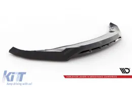 Spoiler Maxton Design versione 2 adatto per paraurti M anteriore su BMW X5 G05 Facelift dopo il 2023, verniciato di nero-image-6144152